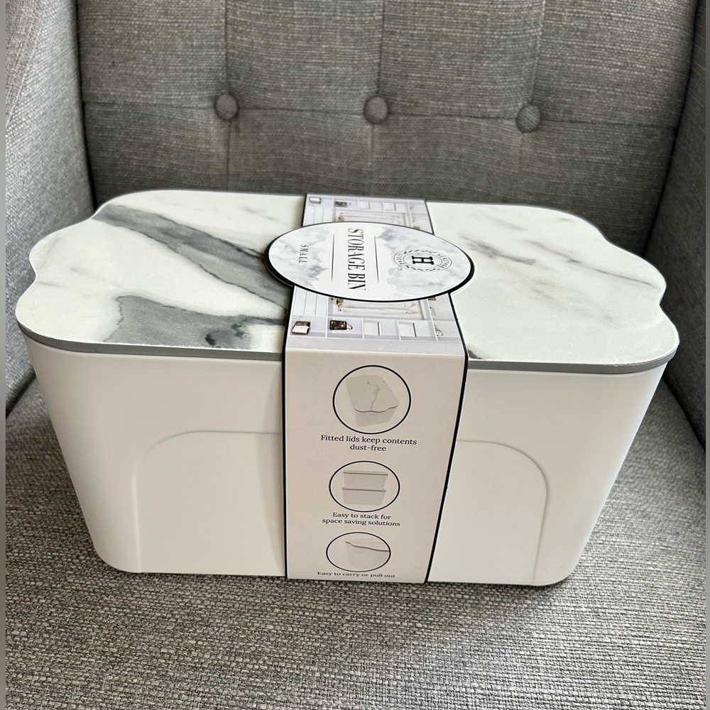 Heritage Small Storage Bin with Marble Lid
